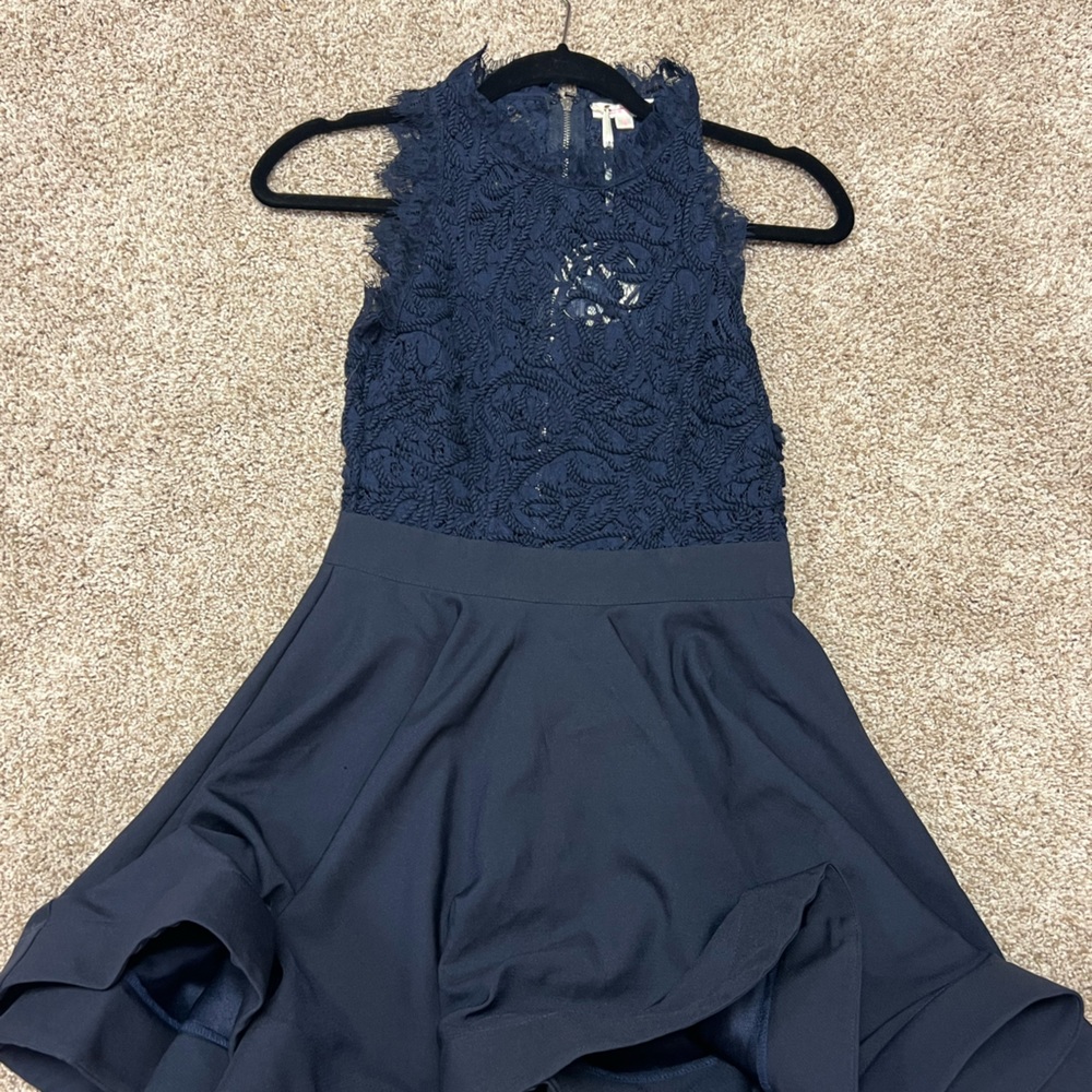 High neck mini dress